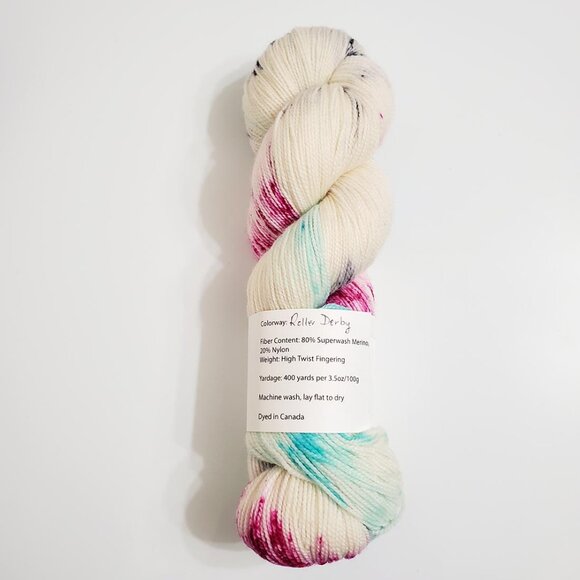 Vivid Yarn Studio Superwash Merino Blend Roller Derby 400yds 100g Fingering - Picture 2 of 8